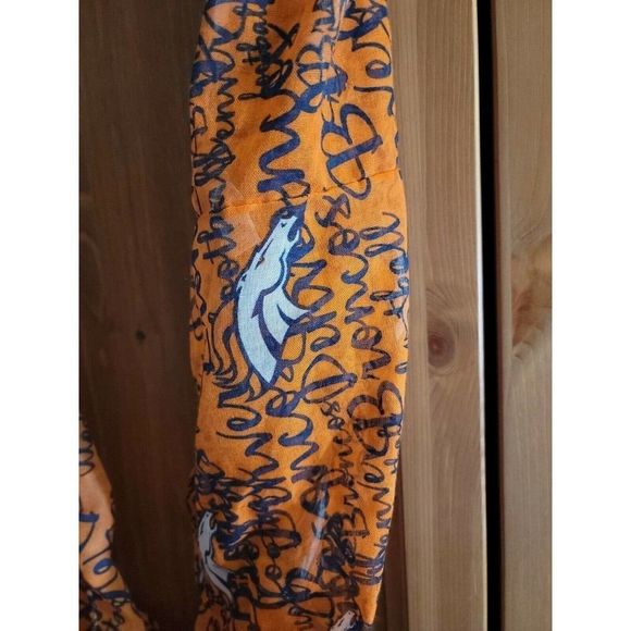 NFL Denver Broncos Football Infinity Scarf Orange Mascot Sports Apparel Logo - Picture 2 of 3